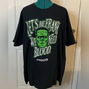 NEW Frankenstein Donate Blood T-shirt Size XL Funny Halloween